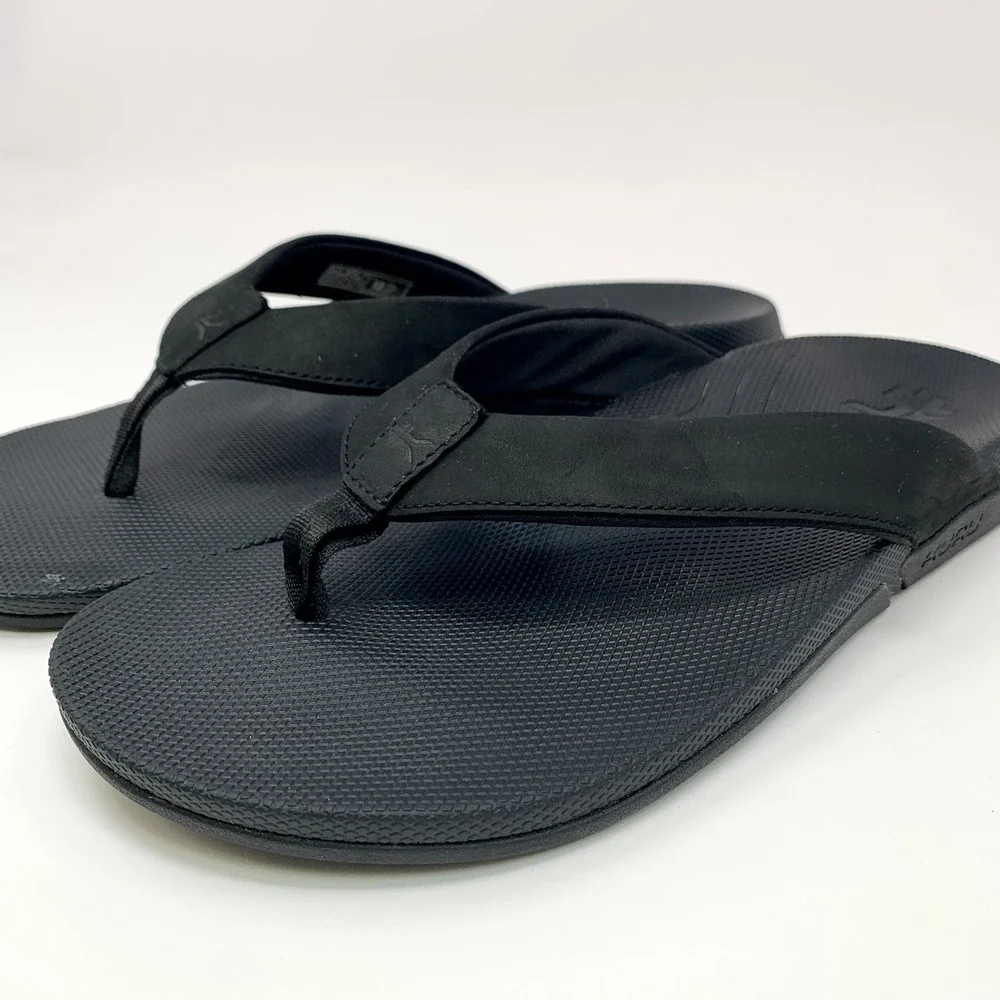 Kuru Kala 2 Mens Size 12 Black Beach Walking Outdoor Flip Flop Thong Sandals